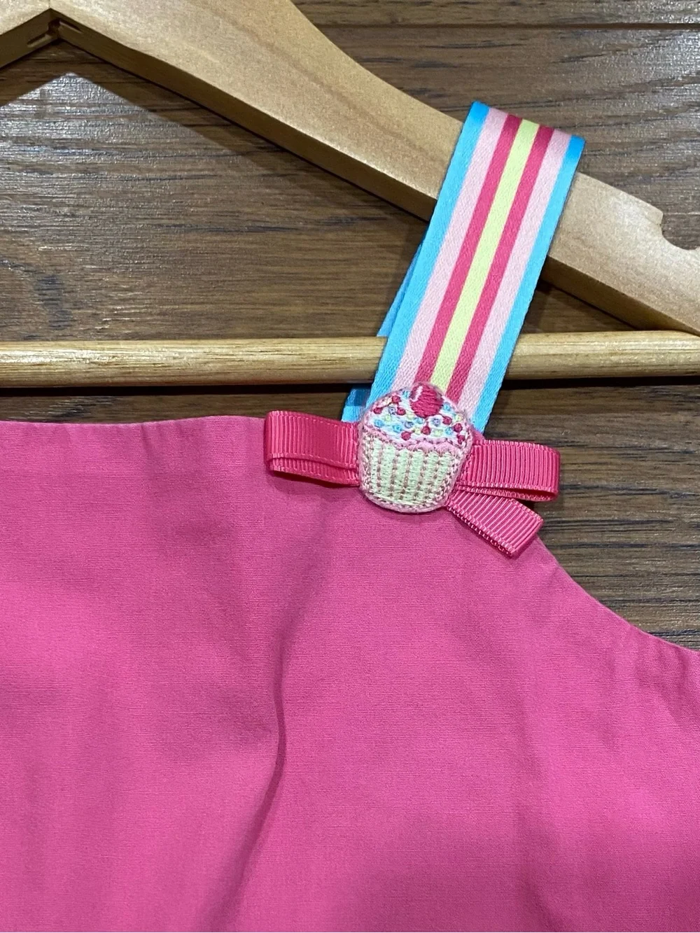 Gymboree Girls ‘Hello, Cupcake’ Pink Tiered Ric-Rac Sun Dress and Hair Clip 5T